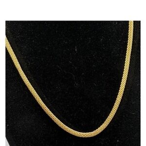 RMN Gold Tone Snake Chain Necklace 17"‎ w Detachable 3" Extender Signed
